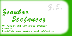 zsombor stefanecz business card